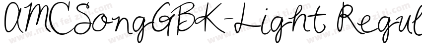 AMCSongGBK-Light Regular字体转换